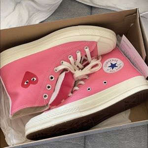 New CDG Pink Hightop Sneaker